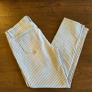 Else skinny crop striped jeans, 29